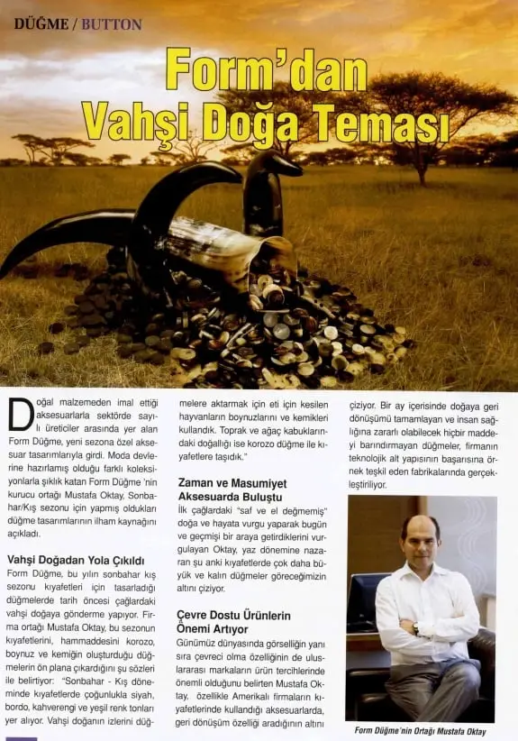 Haberin taranmış hali: Form'dan Vahşi Doğa Teması /Aksesuar Dünyası