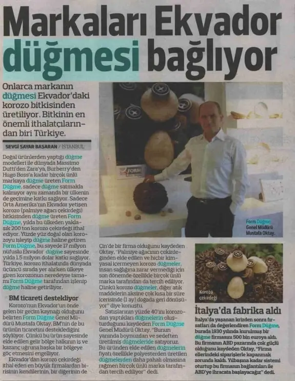 Haberin taranmış hali: Markaları Ekvador Düğmesi Bağlıyor/Radikal Gazetesi