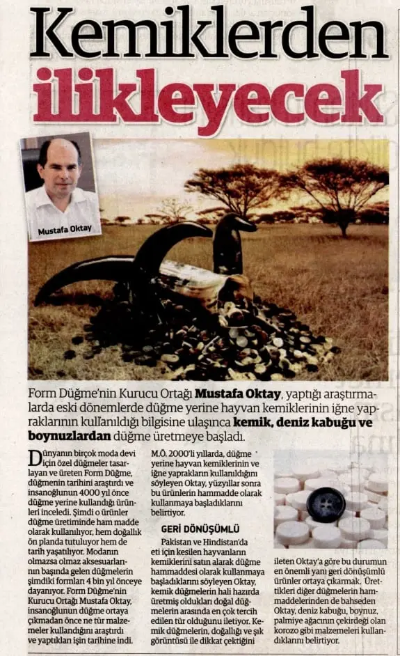Haberin taranmış hali: Kemiklerden İikleyecek / Yeni Şafak Gazetesi
