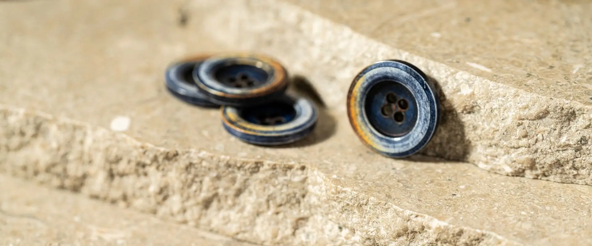 Bone buttons, product photograph