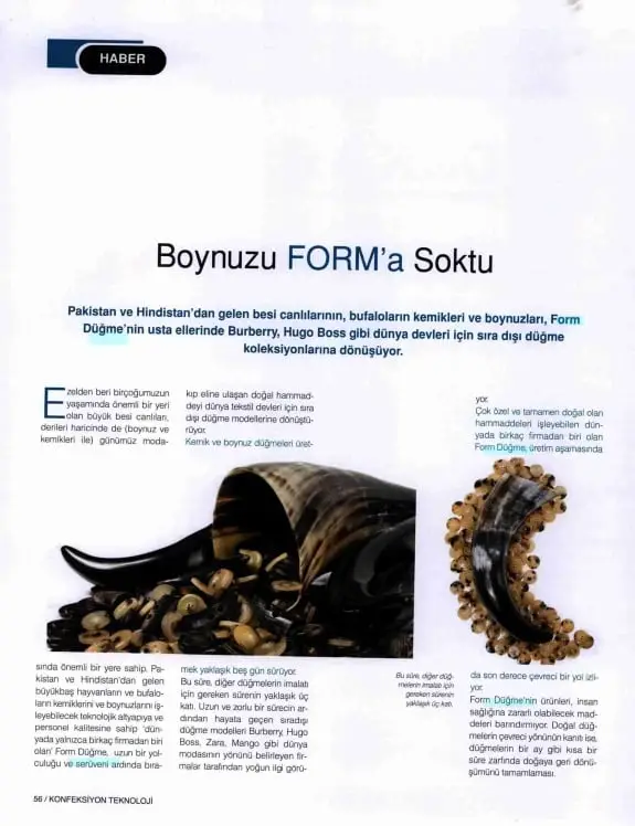 Haberin taranmış hali: Boynuz'u Form'a Soktu/ Tekstil Konfeksiyon Teknolojisi