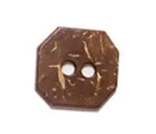 Article KK00131: an octagonal two-hole coconut button