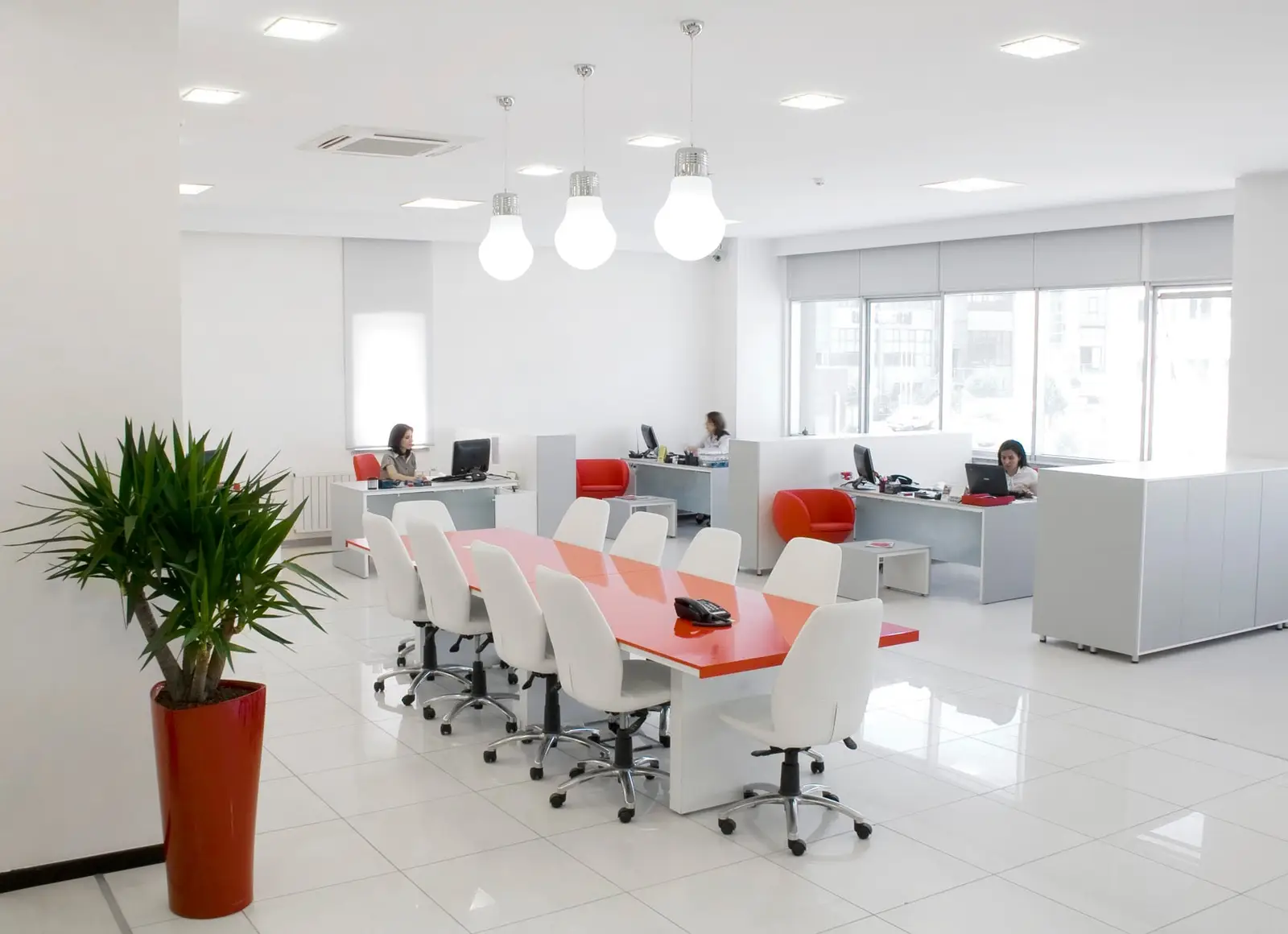 The open-plan Form Button office